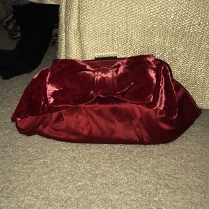 Banana republic satin/velvet clutch